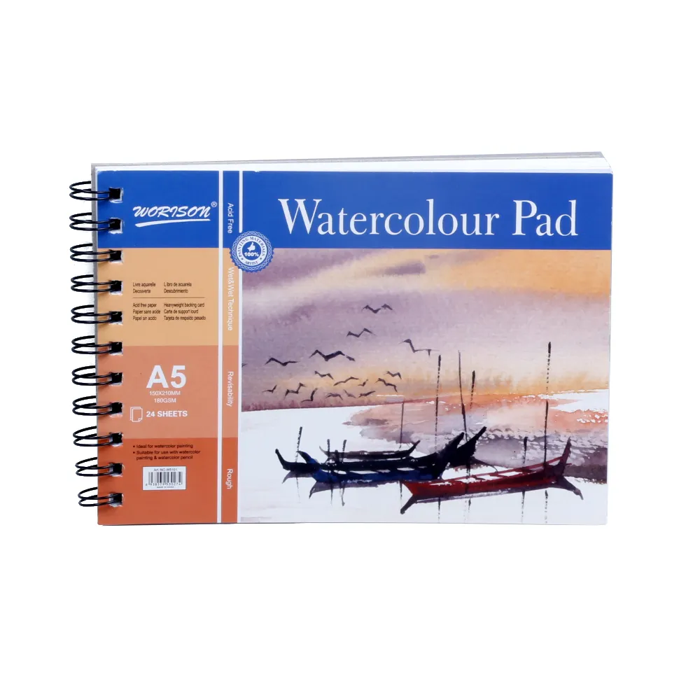 24 Sheets A5 Watercolor 180 GSM Watercolour Paper Watercolor Paper Pad