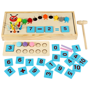 Scatola Educativa in Legno a Forma di <span class=keywords><strong>Bruco</strong></span> per l'Apprendimento dei Colori, Gioco Educativo per Bambini dell'Asilo, <span class=keywords><strong>Giocattolo</strong></span> Matematico per Bambini - Product Image 1
