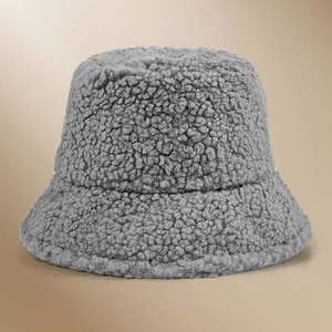 Winter Thick Furry Fluffy <b>Bucket</b> <b>Hat</b> Plush Fisherman With Lining Warm Slouchy Knit Cap Fleece Beanie Chapeau Pour - Product Image 1