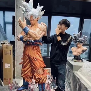 Figurine de collection <span class=keywords><strong>Dragon</strong></span> <span class=keywords><strong>Ball</strong></span> en résine FRP, Goku Ultra Instinct, taille réelle 1:1, avec base LED énergétique, décoration anime - Product Image 3