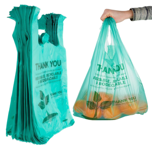 HDPE/LDPE comestibles al por menor saco camiseta bolsas de plástico al por mayor bolsas de plástico con logotipos - Product Image 1