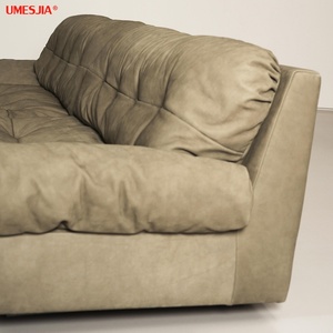 الايطالية الحديثة أريكة لغرفة المعيشة بلوري جلد 3 مقاعد أريكة أريكة ميلانو - Product Image 3