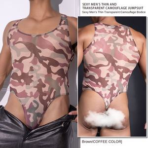 Combinaisons en <span class=keywords><strong>filet</strong></span> de <span class=keywords><strong>camouflage</strong></span> américain à taille moyenne Lingerie mince sexy pour le sport Fitness Nouvelle combinaison étrangère - Product Image 6