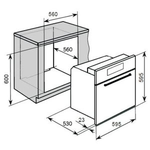 UBEMF619C 60cm 65L Built-in Oven With Full Touch <b>Control</b> 13 Functions Convection Function Oven UBEMF619C 60cm 65L Built - Product Image 3