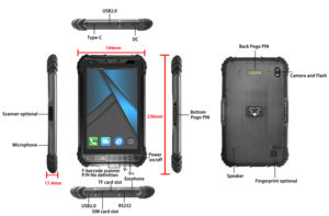 Tablette robuste Android 13, <span class=keywords><strong>ordinateur</strong></span> portable compact de 8 pouces avec 12 Go de RAM, 4G LTE et RFID UHF en option pour la <span class=keywords><strong>capture</strong></span> de données industrielles - Product Image 3