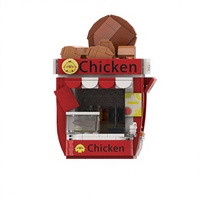 Modelo de Tienda de Pollo Frito Personalizado, Bloques de Construcción, Set de Ladrillos DIY, Regalo Promocional de Marca Corporativa, OEM ODM