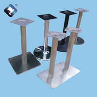 Sur mesure : Pieds de table en métal thermolaqués noir mat, base plaquée laiton poli, support de meuble en tôle estampée