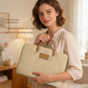 Sacoche pour ordinateur portable en cuir PU de qualité supérieure 13,3 pouces, étanche, sacoche de direction professionnelle, fournisseur en gros, logo personnalisé OEM - Product Image 2