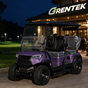 Carrito de Golf de Litio de 4 Plazas con Pantalla Grande Integrada y Audio Bluetooth para Viajes de Placer - Product Image 1