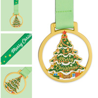 Usine personnalisé Noël métal 3D détaillé médailles flocon de neige Santa vacances Marathon Runs Awards hiver campagne Distribution cadeau
