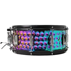 Diseño Especial, Hermoso Color, Tambor Metálico de Acero de 14 Pulgadas x 6.5 Pulgadas, Perforado a Mano, con Parche <span class=keywords><strong>REMO</strong></span> y Abrazaderas LP - Product Image 4