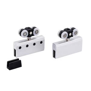 <span class=keywords><strong>Porte</strong></span> de douche en verre Roue roulante en nylon Cloisons murales pliantes suspendues Accessoires <span class=keywords><strong>Porte</strong></span> <span class=keywords><strong>coulissante</strong></span> en verre <span class=keywords><strong>Chariot</strong></span> - Product Image 1