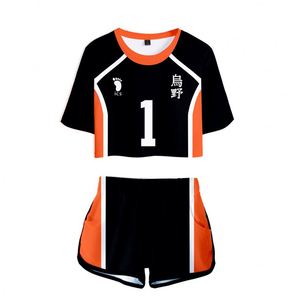 Camiseta Haikyuu Extra Grande de Poliéster 6XL, Unisex, Talla Grande, Disfraz de Anime, Conjunto de Camiseta y Pantalones Cortos de Verano, Uniforme Haikyuu - Product Image 4