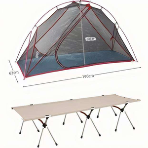 Carpa de Camping Reforzada Elevada de Doble Capa Impermeable para 4 Estaciones, Portátil y Plegable - Product Image 6