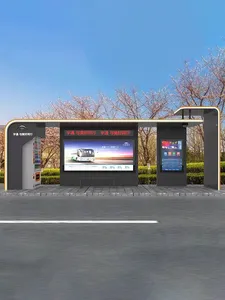 Parada de Autobús Inteligente en Oferta, Pantalla LED para Publicidad Exterior, Toldo para Espera de Autobús, Fabricación de Mobiliario Urbano - Product Image 3