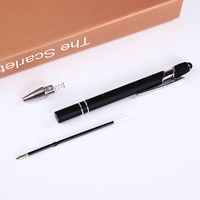 Stylo publicitaire SHULI personnalisé 2 en 1, multifonction, capacitif, avec logo en caoutchouc pour écran tactile, stylet métallique pour tablette