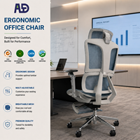 Chaise de bureau ergonomique pour bureau d'entreprise avec mousse haute densité et mécanisme de commande par câble à 4 positions pour la vente en gros
