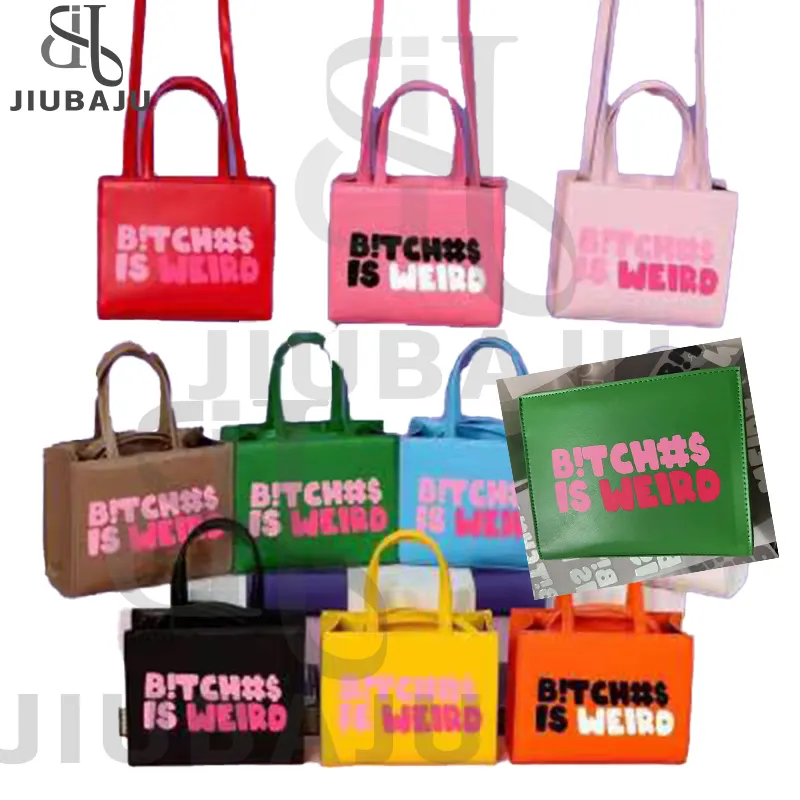 "B!Tch#S Is Wired" Pu Leather Women Purses And Handbags Ladies Fashion Custom Messenger Bag Printed Handbag