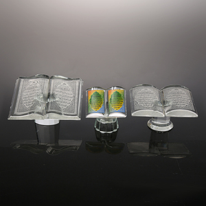 CJ-Factory Sale Muslim Quran <strong>Book</strong> Souvenir Gift Decoration Christian Crystal Bible With Glass Base - Product Image 4