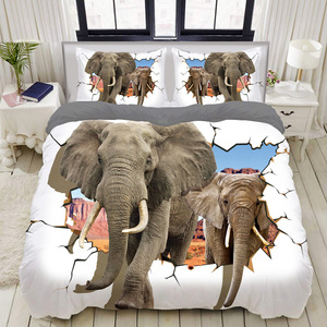 Funda nórdica animales 3d de impresión personalizado ropa de cama 3d impreso ropa de cama de tejido 100% poliéster <span class=keywords><strong>40</strong></span> Bsci grado 10 Sets 4 Pcs <span class=keywords><strong>Elan</strong></span> a casa - Product Image 2