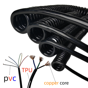 สายต่อสายไฟฟ้า3-core 2.0มม. สายต่อพ่วงแบบ14AWG สายสปริงอัตโนมัติ PVC TPU สายยืดหยุ่นแบบหยิกยาว4เมตรแบบกำหนดเอง - Product Image 2