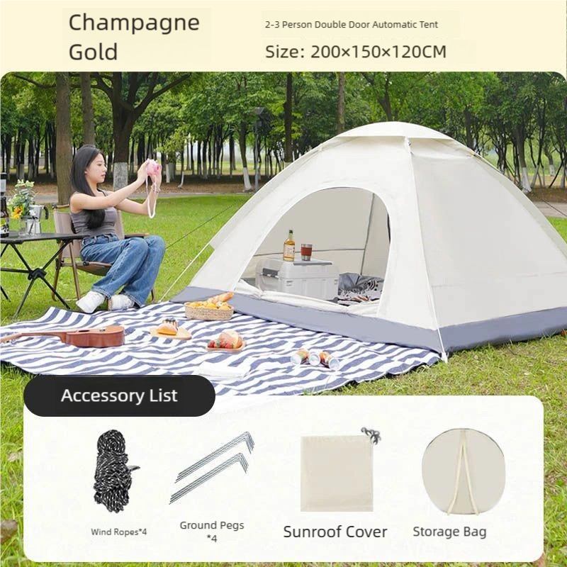 Sand gold-double door 2-3 peo