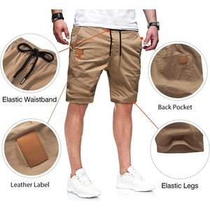 2025 Men's Casual Cotton Twill <b>Shorts</b> Comfortable <b>Elastic</b> <b>Waist</b> <b>Cargo</b> Print <b>Shorts</b> Available Sizes XXS 2XL Plain Dye Logo - Product Image 3