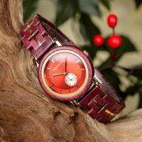 Montre pour femme en bois écologique de luxe, haut de gamme, avec cadran à aiguilles et personnalisation