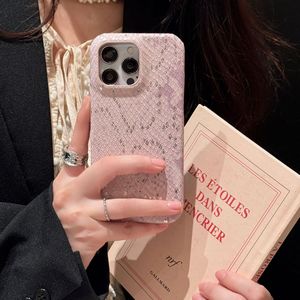 Long Lanh Da Rắn Mô Hình PU Da Trường Hợp Điện Thoại Cho Nữ Nửa Bìa Cứng Trường Hợp Điện Thoại Cho Iphone 16 15 13 14 12 11 Pro Max X - Product Image 3