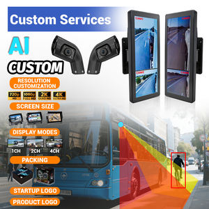 Système <span class=keywords><strong>de</strong></span> surveillance par caméra AI CMS pour rétroviseur électronique 12,3 pouces, 2CH/4CH AHD 1080P pour la sécurité des bus et des camions - Product Image 2