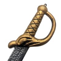 Couteau de pirate long pour Halloween, couteau de farce, couteau de pirate en forme de croissant, épée décorative pour fête d'Halloween
