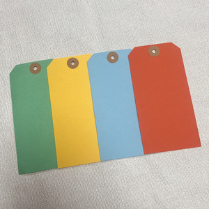 <span class=keywords><strong>Manila</strong></span> papieren hangtag/slingerlabel voor bagagehandeling in luchtvaartmaatschappijen en magazijnbeheer met versterkte vezelpatch - Product Image 1
