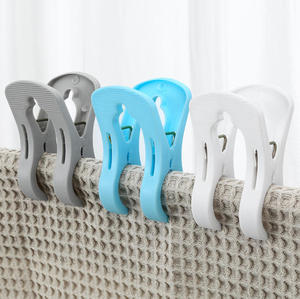 Pinces <span class=keywords><strong>à</strong></span> couette multifonctionnelles transparentes en plastique grande taille, coupe-vent, pour chaises de plage, transats de piscine et vêtements - Product Image 4