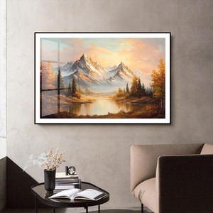 Impressions d'art <span class=keywords><strong>photo</strong></span> personnalisées sur toile, décoration murale, paysage de <span class=keywords><strong>montagne</strong></span> sur toile encadrée, peinture murale - Product Image 2