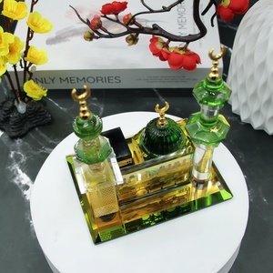 Decorazioni da tavola musulmane in vetro cristallo centrotavola in legno segni per Festival islamico-elegante Ramadan forniture Eid <span class=keywords><strong>Mubarak</strong></span> - Product Image 3