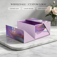 Caja Magnética de Cartón Kraft con Forro de Seda Personalizada y Reciclable, con Doble Puerta y Grabado en Relieve, para Embalaje de Regalos de Ropa de Lujo, Venta al Por Mayor