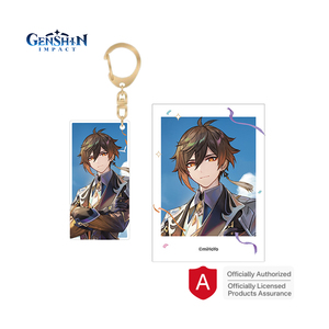 2025 Chine Officiellement Licence <span class=keywords><strong>Genshin</strong></span> <span class=keywords><strong>Impact</strong></span> Zhongli Raiden Shogun Anime Acrylique Porte-clés Avec Polaroid Photo Sets - Product Image 2