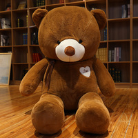 Coeur brun saint valentin ruban ours en peluche peluche jouet je t'aime ours en peluche poupée personnalisé énorme ours en peluche géant oreiller