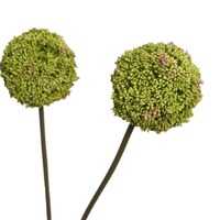 Tanaman Artifisial Baru, Batang Sedum Bola Putih Hijau, Bunga Allium Raksasa, Dekorasi Ruang Tamu, Thanksgiving, Tahun Baru, Pernikahan