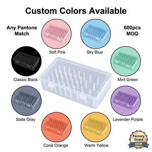 42 Spool Sewing Thread Organizer Box Clear Plastic Embroidery Floss <strong>Storage</strong> Case Wholesale Custom Logo OEM Craft Holder - Product Image 3