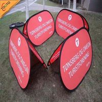 Support publicitaire portable pour trottoir, type pop-up, avec logo personnalisé imprimé, pour promotion extérieure et publicité en magasin