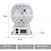 Boule magique LED Menghao KTV, éclairage disco RGBW, ABS, commande vocale, mouvement, clignotant, rotation, lumières de scène colorées