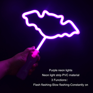 Hot Selling 10" <b>LED</b> Neon Light Stick Halloween Purple Bat Kids Toys Novelty Party Decoration Sugar-asking - Product Image 2