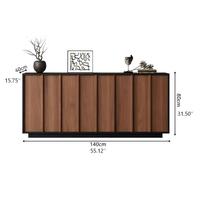 Buffet mobile de style médiéval, armoire à thé murale, meuble bas, armoire de rangement minimaliste en panneaux de particules, commode rétro