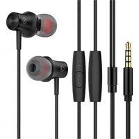Écouteurs intra-auriculaires filaires SOMIC TONE S200 en métal, 3,5 mm, basses profondes, stéréo, avec micro intégré pour téléphone, PC, ordinateur portable
