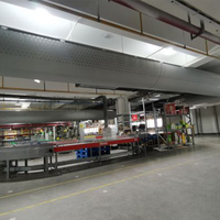 Conduit de ventilation industriel carré ignifuge et lavable B1, 165g/m2 260g/m2, pour les espaces publics HVAC