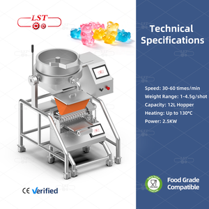 Machine à fabriquer des bonbons gélifiés au chocolat de petite taille LST, machine à <span class=keywords><strong>d</strong></span>époser des bonbons gélifiés et des bonbons durs, machine à fabriquer du chocolat automatique - Product Image 4
