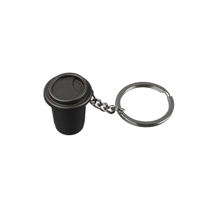 Porte-clés personnalisé en alliage d'aluminium 3D de haute qualité avec logo sur mesure, cadeau promotionnel gravé, mini porte-clés café, en stock - Product Image 2