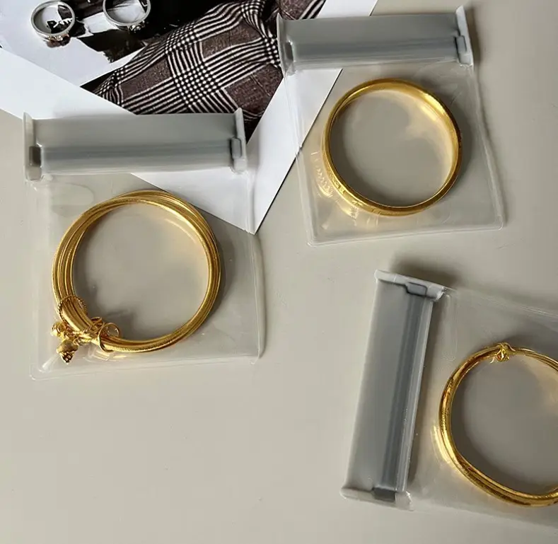 Transparente EVA Umweltschutz Anti-Oxidation Dichtung Ohrringe Armband rosa Silikon wasserdichte Schmucktasche