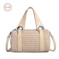 Sacs à main pour femmes OEM ODM 2026 – Sac bandoulière ajustable, sac cylindrique tissé de couleur unie